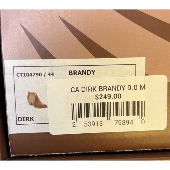 Casta Ankle Booties Dirk Brandy Size 9 Distressed Suede & Leather - Picture 12 of 12